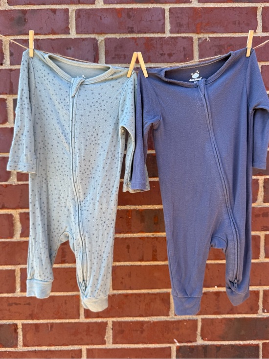cloud island Other - cloud island Soft Cotton Footie One-Piece - Light Blue & Navy